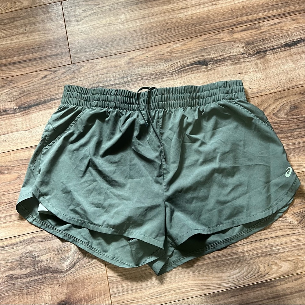 Asics Olive Green Women's Athletic Shorts